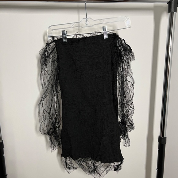 Princess Polly Ribbed Black Dress US Size 6 - Picture 2 of 4